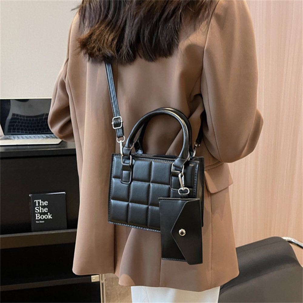 Ladies Shoulder Bag Women Handbags Female Zipper Messenger Bag Solid Color Handbag Girls Crossbody Bags with Small Purse