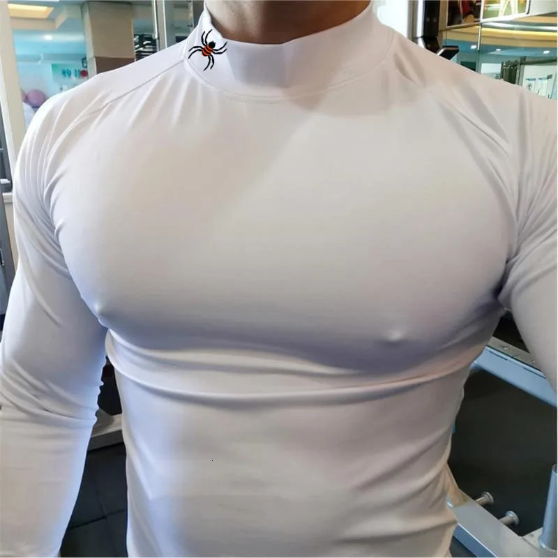 Running T-Shirt Mens Long Sleeve Compression Shirt Gym Sports Top Training Quick Dry Breathable Bodybuilding Fitness Clothing 241112