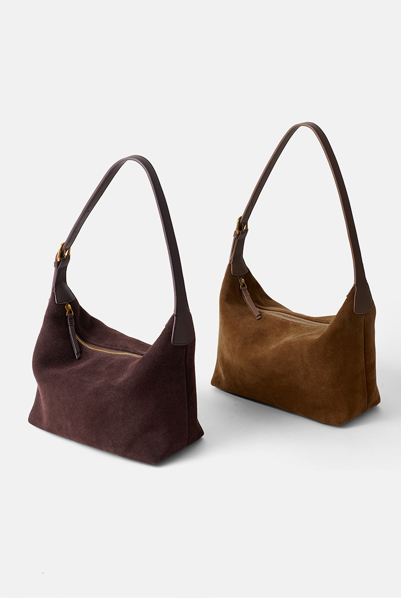 Genuine Leather Winter Fashion Women's Handbag,Frosted Cowhide Tote Bag, High-Quality And Simple Casual Shoulder Crossbody Bag Check