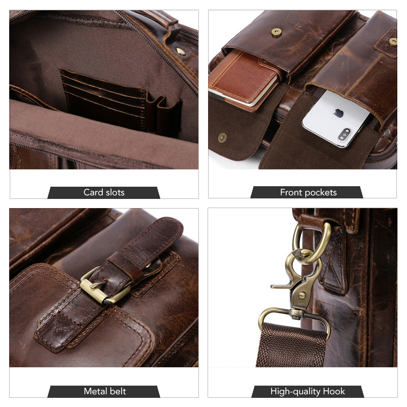 shoulder bag Men's for men totes Hasp Top-handle Vintage male 's genuine leather crossbody s Hand 8114 5874c