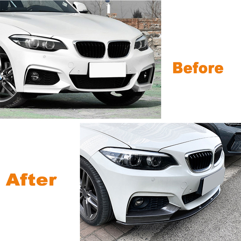 For 2 Series F22 F23 M Sport 2014-2019 MP Car Front Lip Splitter Diffuser Body Kits Spoiler Bumper Guard Accessories
