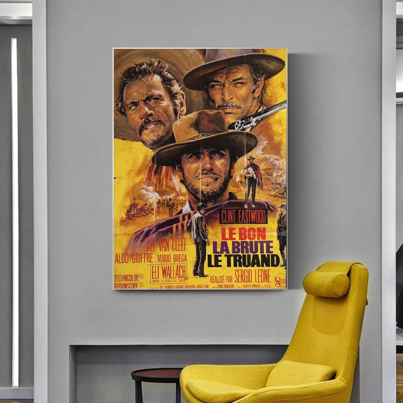 Movie Posters Cowboy Retro And Prints Festival Gift For Herhim Canvas Painting Wall Art Pictures Home ddmysmile Bar Room Decoration Smile