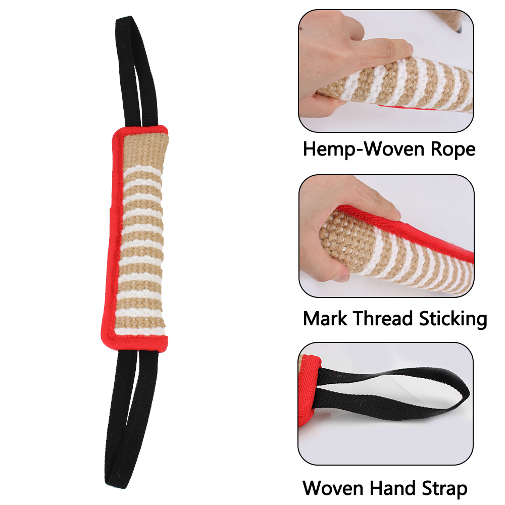 Dog Bite Stick Dog Training Chewing Pet Toy Dog Training Pillow Bite Tug Durable With 2 Rope Handles