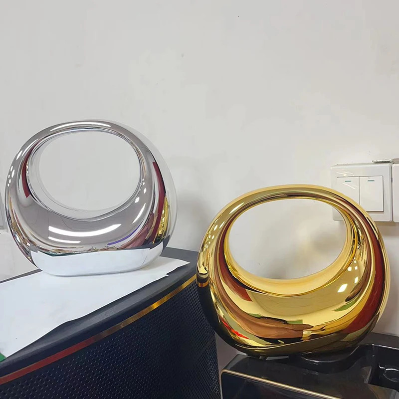 Acrylic Women Bags Crescent Moon Handbags Fashion Personality Handbag Suitcase Makeup Dinner Bag Home Decoration 241112