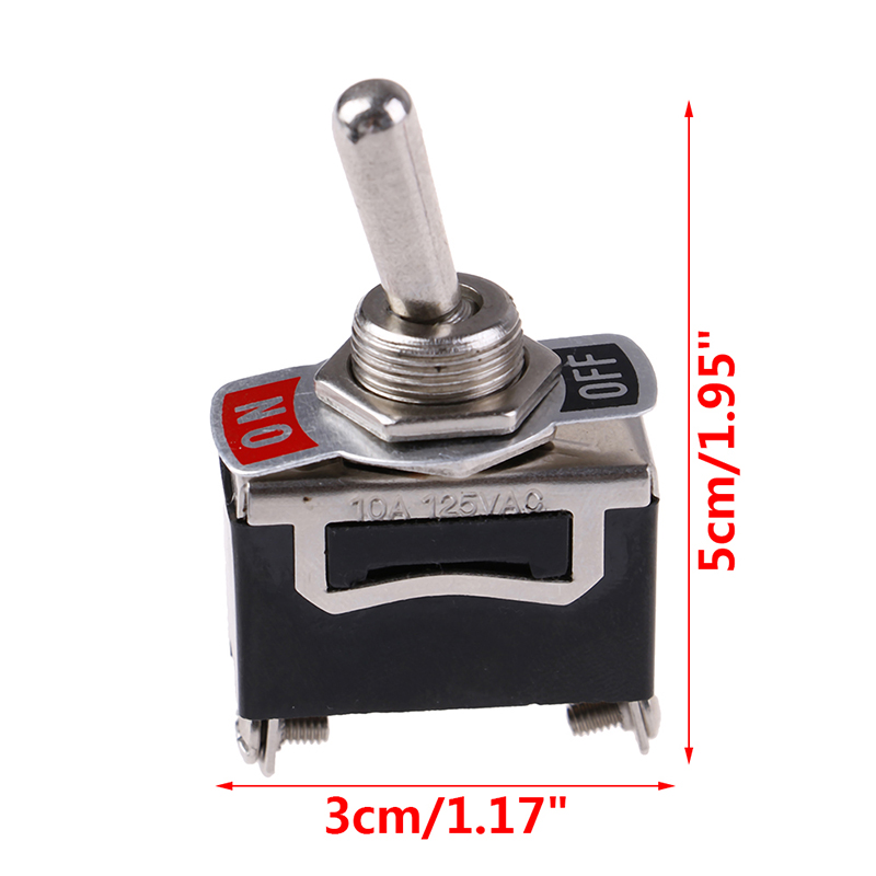 Toggle ON/OFF Switch Metal Lever Car Dash Light with Missile Cover