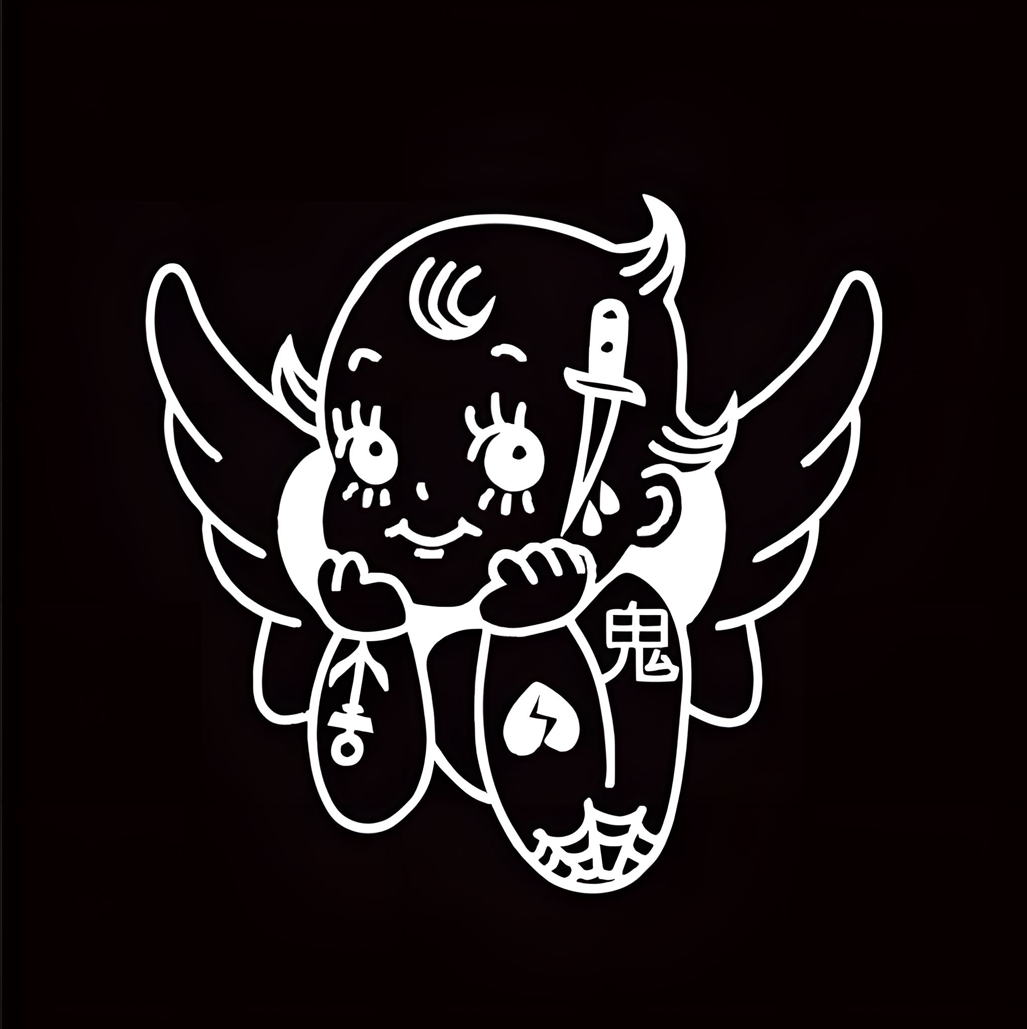 Kewpie Sticker Decal Cute Anime Car Decals Die Cut Vinyl Stickers JDM Angel Devil Kid stickers