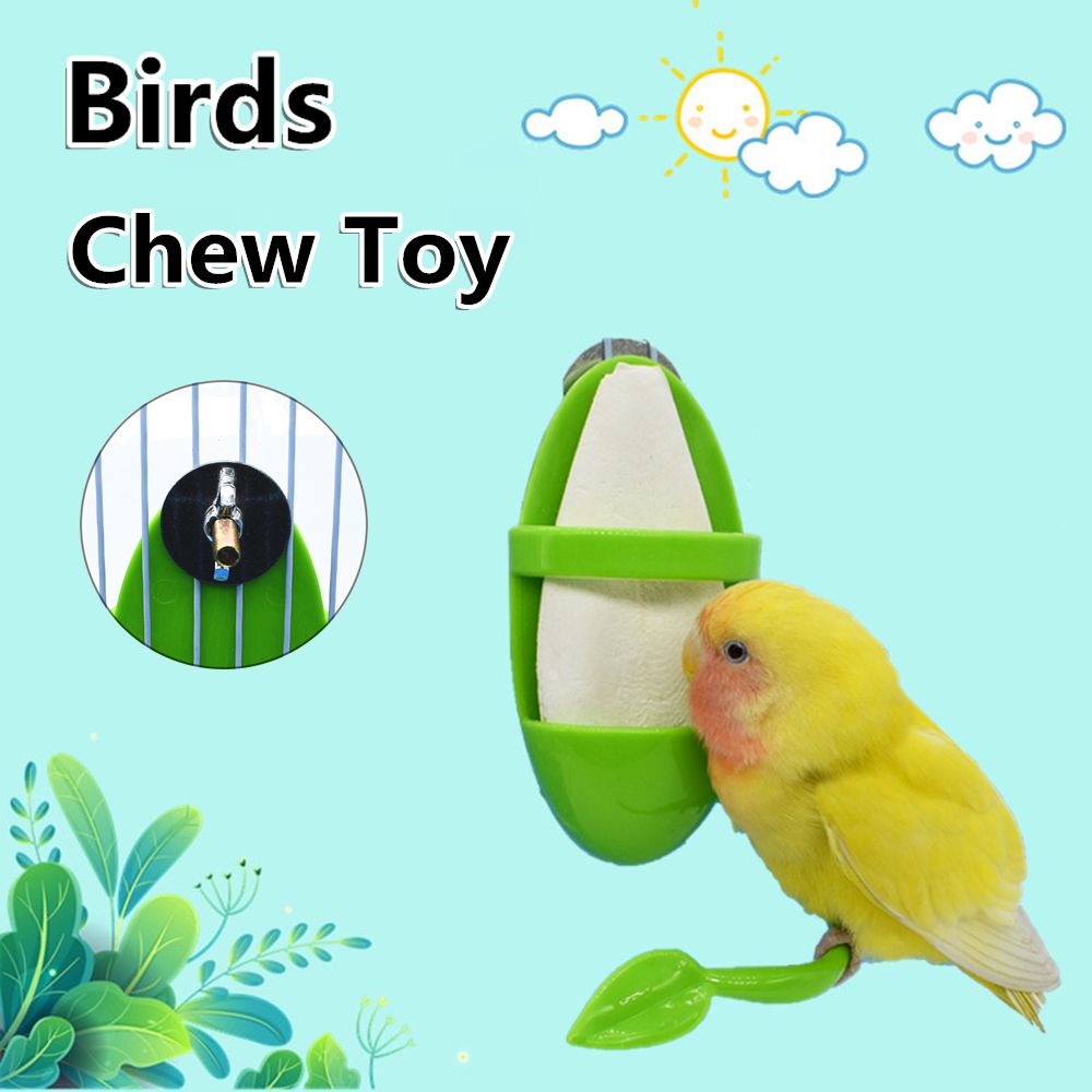 Green Parakeet Budgie Cockatiel Plastic Hanging Swings Bird Chew Toy Cage Hammock Parrot Feeder