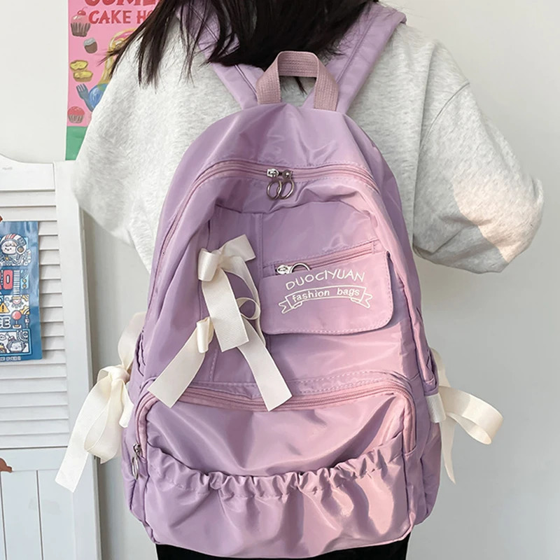 Kawaii Cute Bow School Backpack for Teenage Travel Bag Harajuku Y2K Laptop Backpack 241111