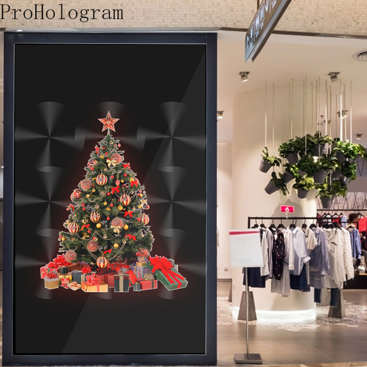 3D Hologram Projector Fan Wifi Control Led Sign Holographic Lamp Player 3D Projector Light Support Images Video Splicing