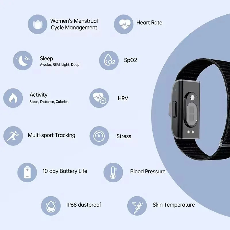 2208A Smart Bracelet Heart Rate and Blood Pressure Monitor Sports Fitness Tracker Mens Electronic Bracelet 241112