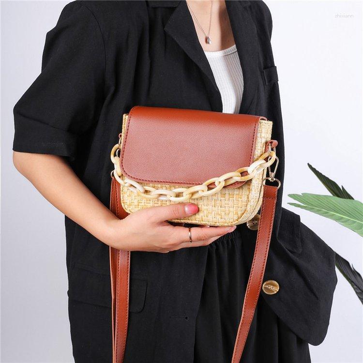 Bag Small Women's Autumn And Winter Korean Style Fashionable Woven Square All-match Crossbody zhanyishengli