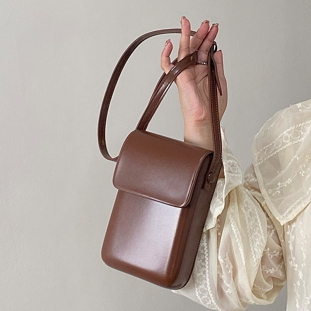 Flap Crossbody Bags Women Luxury Mini PU Leather Shoulder Purses and Handbags for Girls Ladies Phone Simple Solid Designer Bag