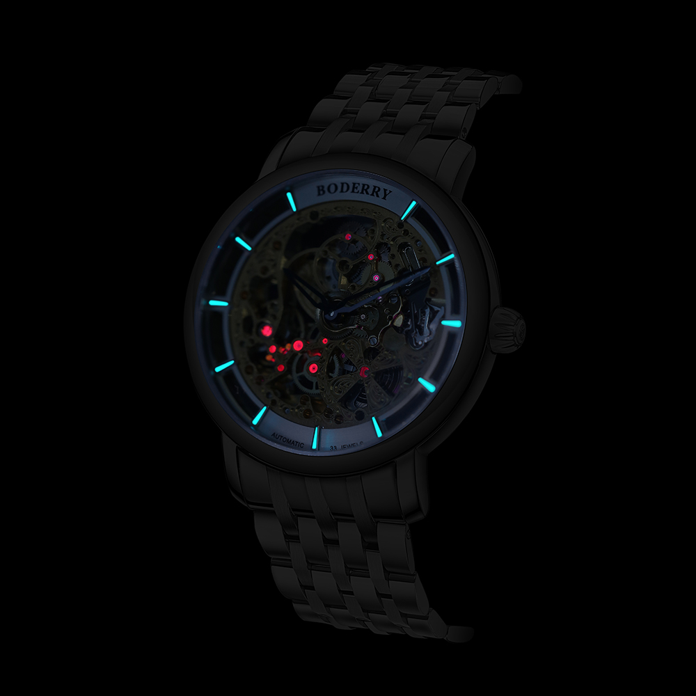 Boderry Watches Automatic Mechanical ELITE II Waterproof Sapphire Crystal Glass Wristwatches HANGZHOU CAL.5521 Movement For Men 62556