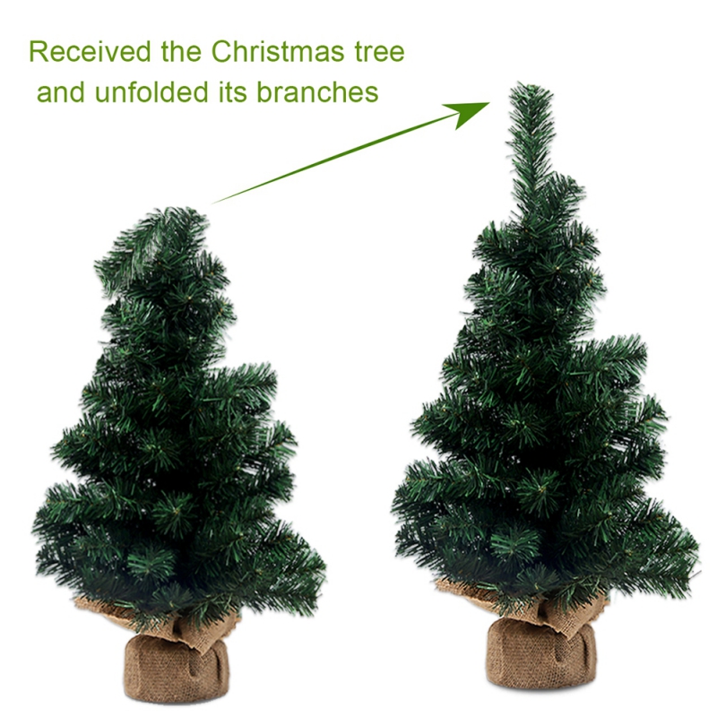 40/50/60CM Artificial Tabletop Christmas Tree Window Ornament Green Cedar Needle Tree Noel Xmas New Year Home Navidad Decoration 64bee