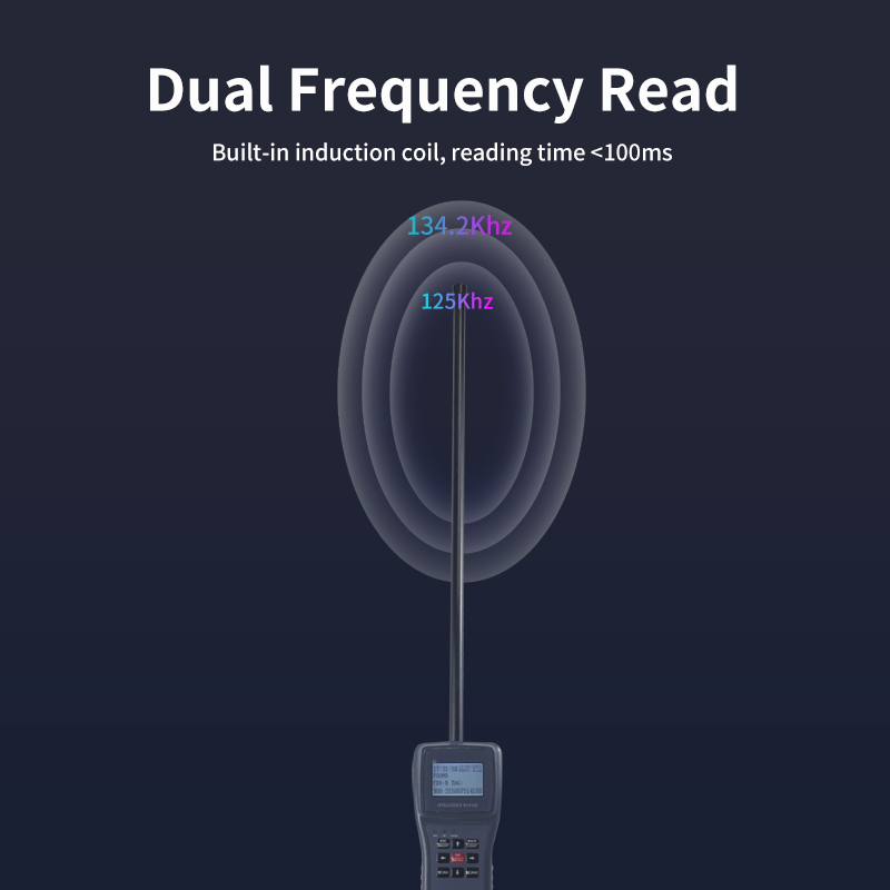 134.2Khz FDX-B Animal Ear Tag Tracking Scanner Animal Microchip Reader for Fish, Cattle and Sheep Livestock Tracking