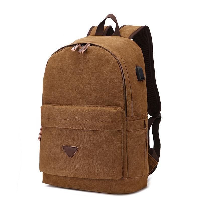 USB School Backpacks Charging Canvas Bags for Teenagers Boy Girls Large Capacity Travel Men 7802b