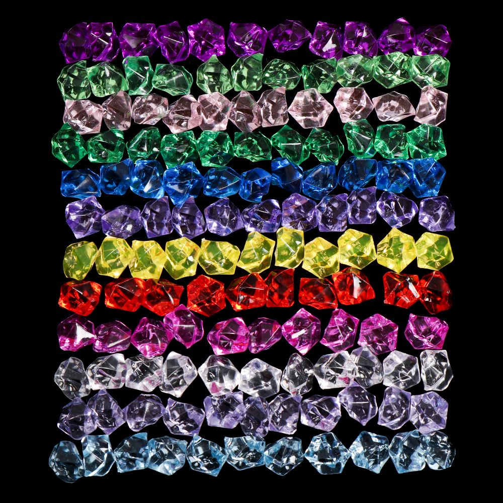 Cobblestones Colorful Wedding Ornament Aquarium Landscape Pebbles Vase Filler Artificial Stones Crystal Ice Cubes