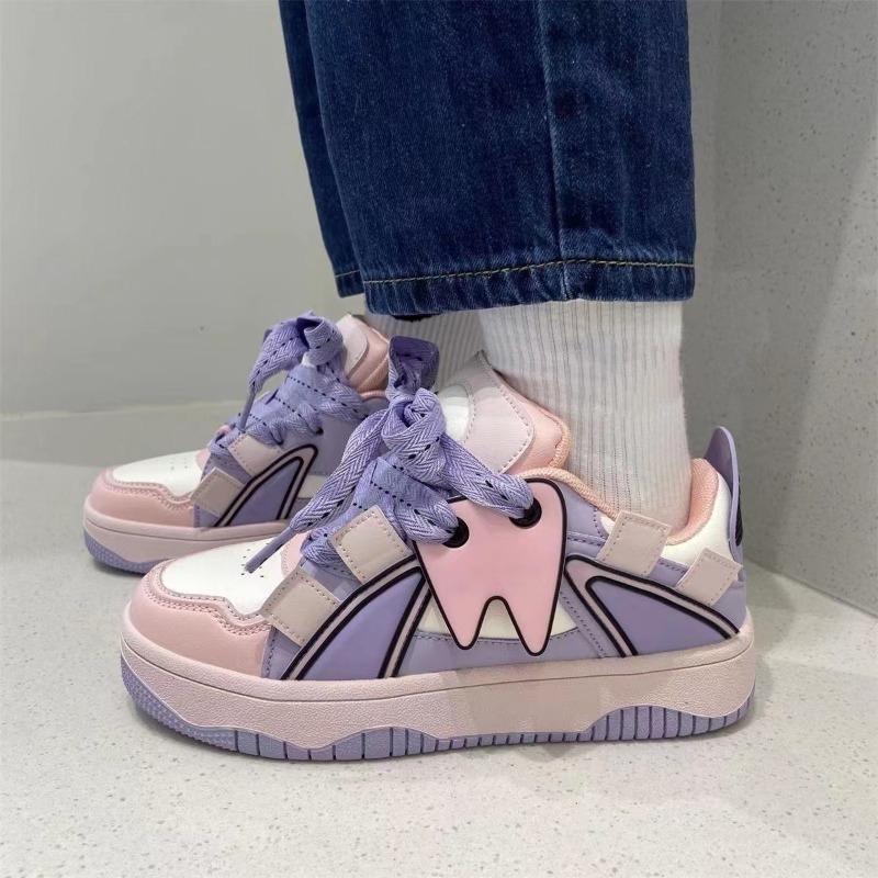 Women's Sneakers 2023 Korean Platform Sports Shoes Vulcanize Running Kawaii Lolita Sneakers Pink Kawaii Women Shoes Girls
