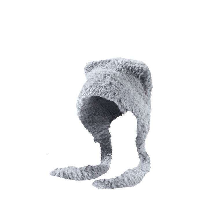 autumn and winter warm cute plush bear womens ear big lei feng fashionable cold protection headed hat