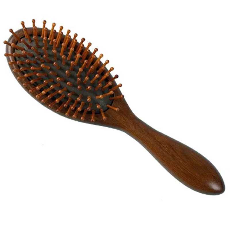 Golden wire green sandalwood air bag comb air cushion anti-static massage wooden comb curly hair brush curly hair brush W241112