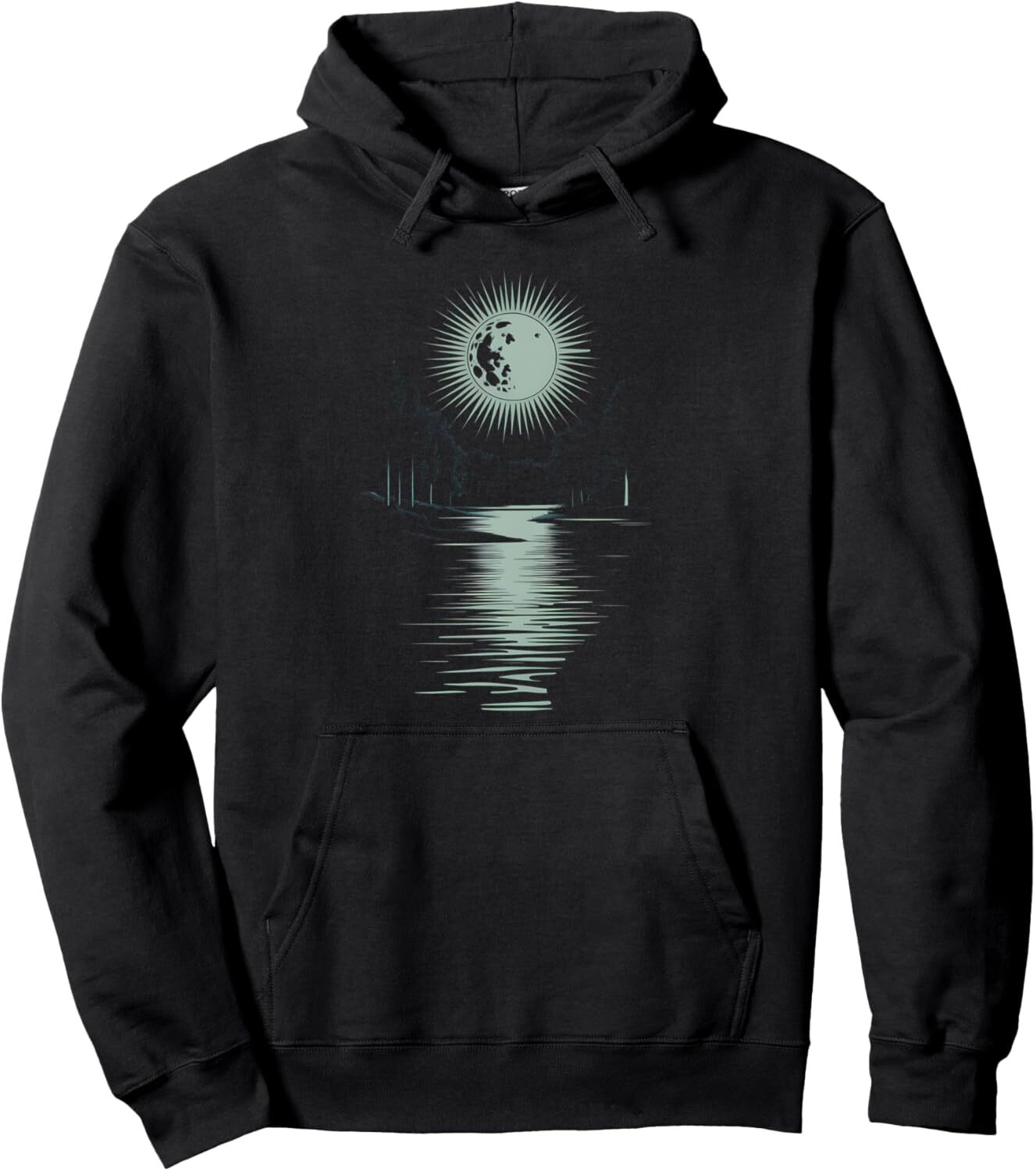Hoodie for Mens Womens Moonlit Lake Wilderness Nature Lovers Apparel Graphic Pullover Hoodie Graphic Hoodies sweatshirt