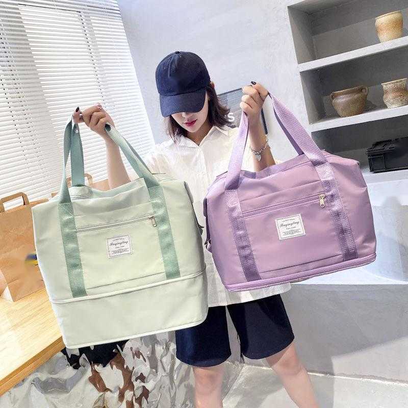 Multi Functional Double Back Travel Bag Expandable Capacity and Luggage Storage Bag Lightweight Leisure and Fitness Bag