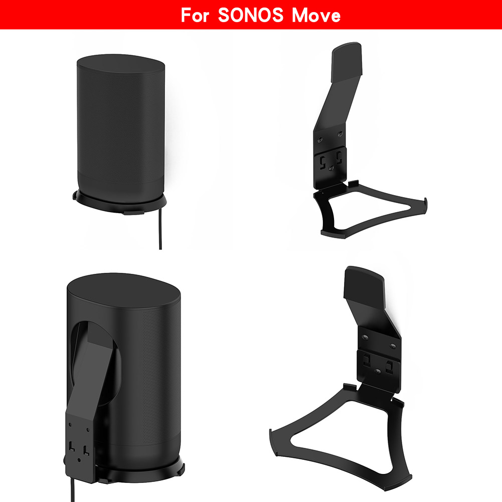 Desktop Speaker Stand Wall-mounted Speaker Mounting Bracket Space Saving Wall Stand Holder Shelf Compatible with SONOS Move