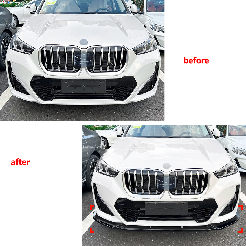 Car Front Spoiler Lip Lower Splitter Guard Plate Blade For X1 U11 U12 M Sport 2023 2024
