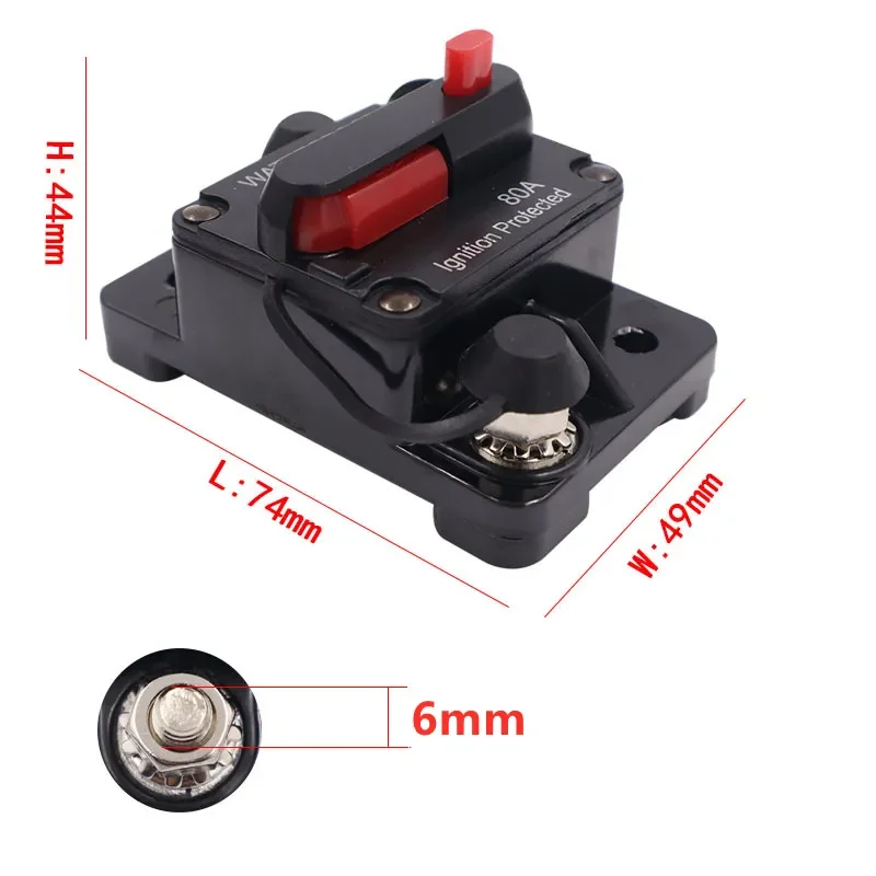 Brand 30A 40A 50A 60A 70A 80A 100A 120A 150A 200A 250A 300A AMP Circuit Breaker Fuse Reset 12-48V DC Car Boat Auto Waterproof