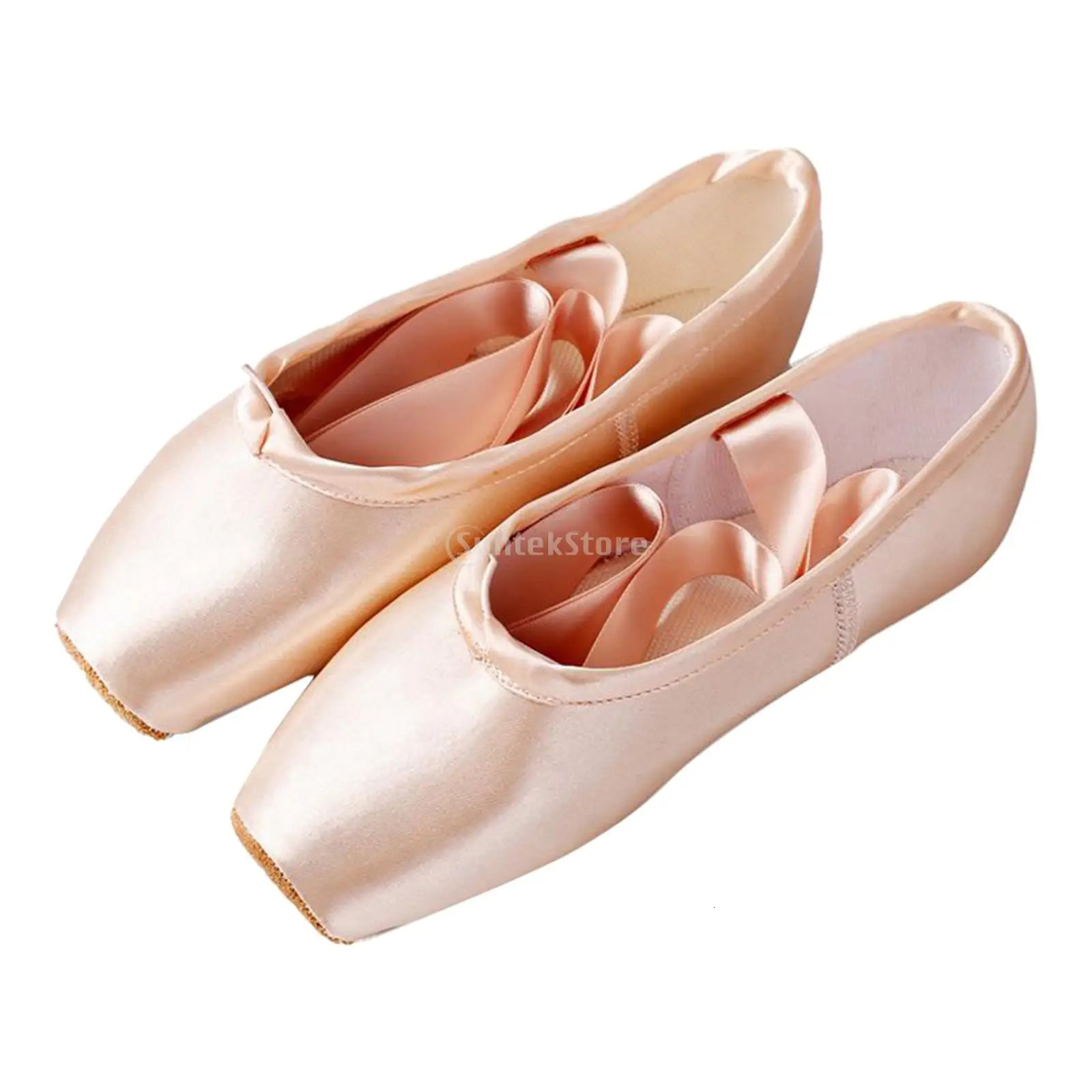 Girl ballet shoes Pointe professional ballet dancer practicing soft satin strap canvas ballet shoes 241111
