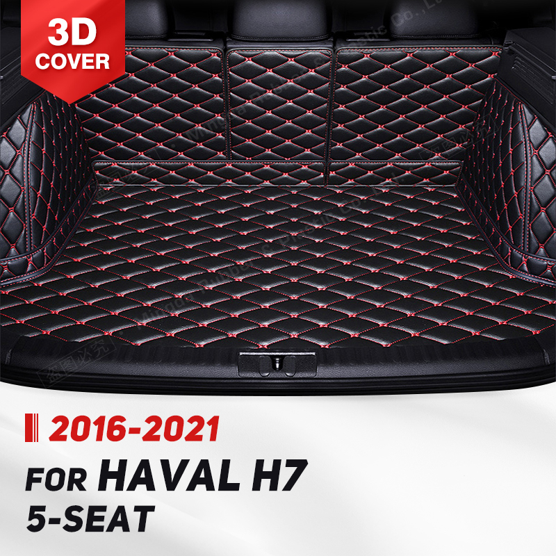 Auto Full Coverage Trunk Mat For HAVAL H7 5-Seat 2016-2021 20 19 Car Boot Cover Pad Cargo Liner Interior Protector Accessories 4c076