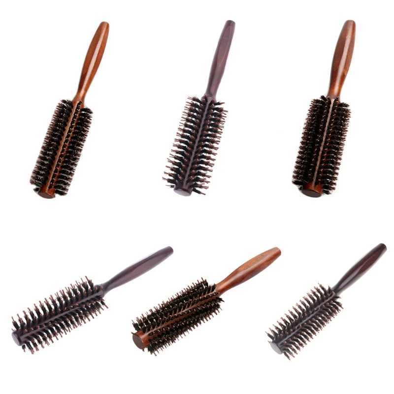 6 types of straight and diagonal hair combs natural bristle curling brush drum hair dryer for curling hair DIY hair styling tools W241112