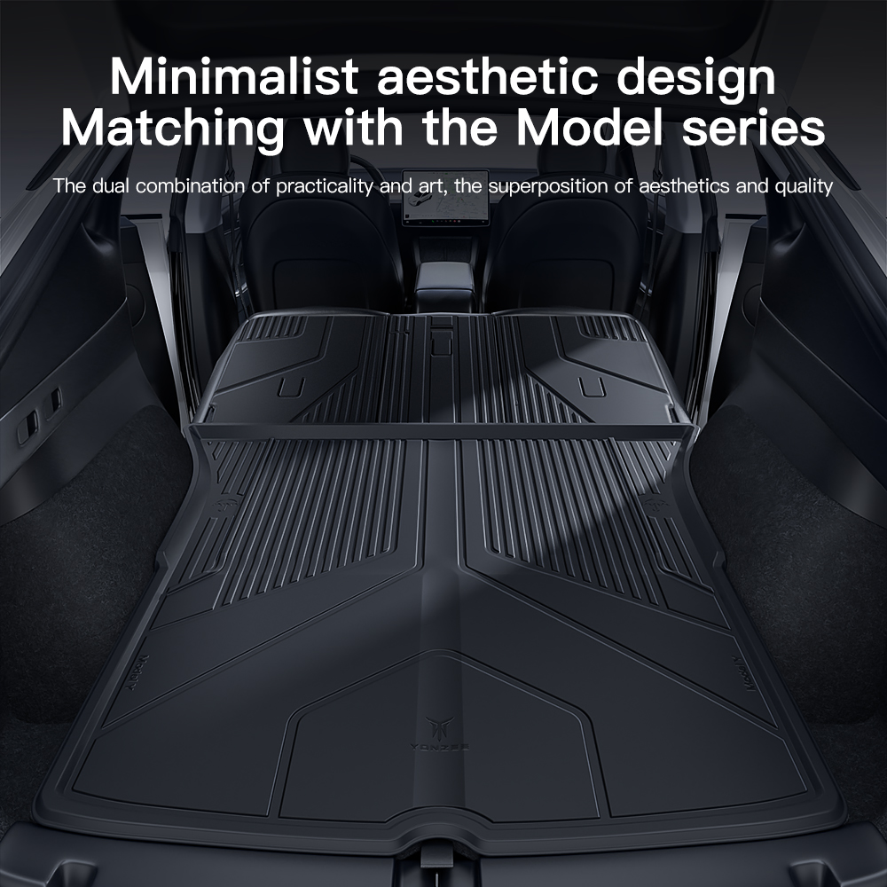 YZ For New 2024 Highland 3 Model Y All-Weather Waterproof TPE Seat Cover Foot Pad Trunk Mats Tesla Car Accessories