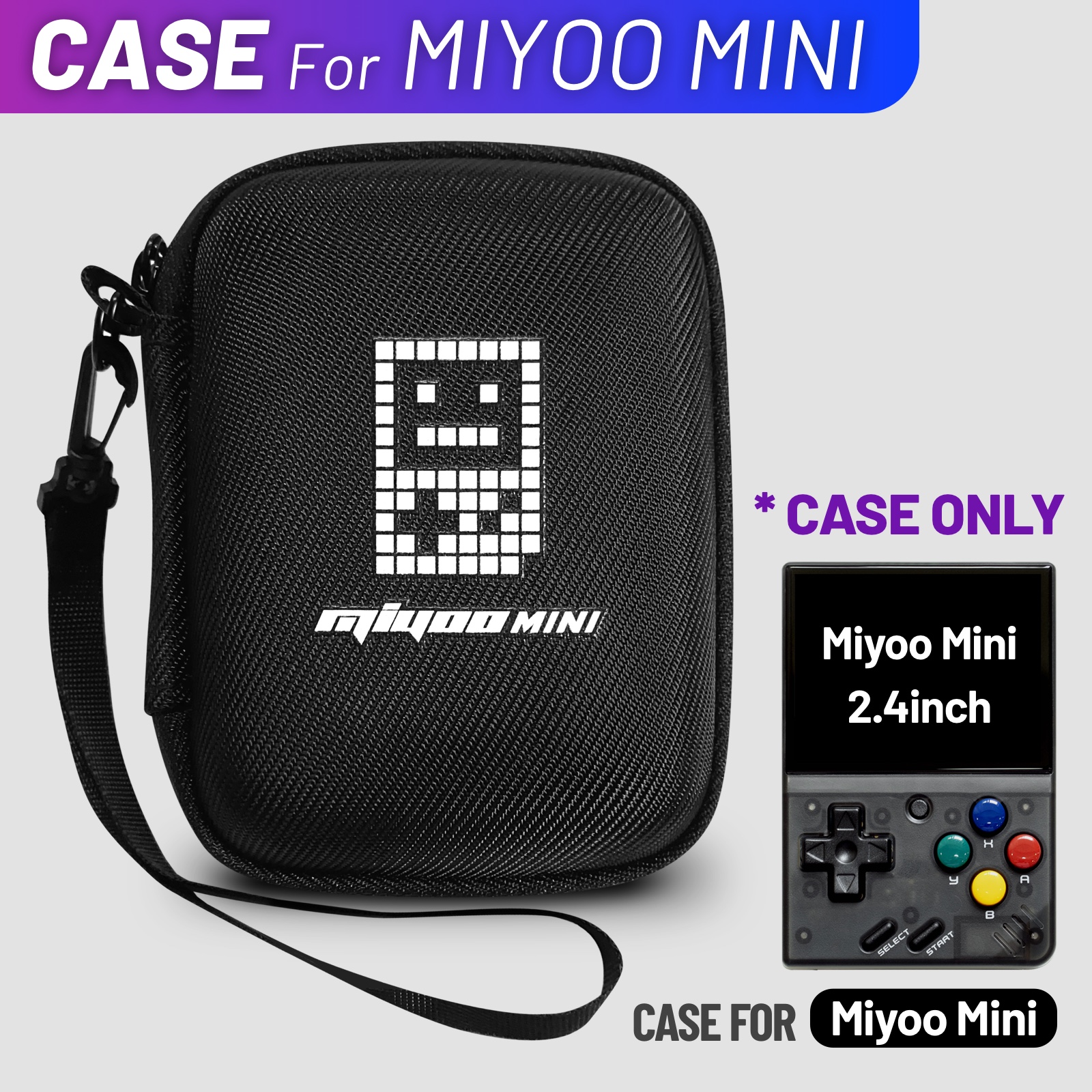 Miyoo Mini Case, Hard Portable Dedicated Case for Miyoo Mini V2 with 2.4 inch Screen
