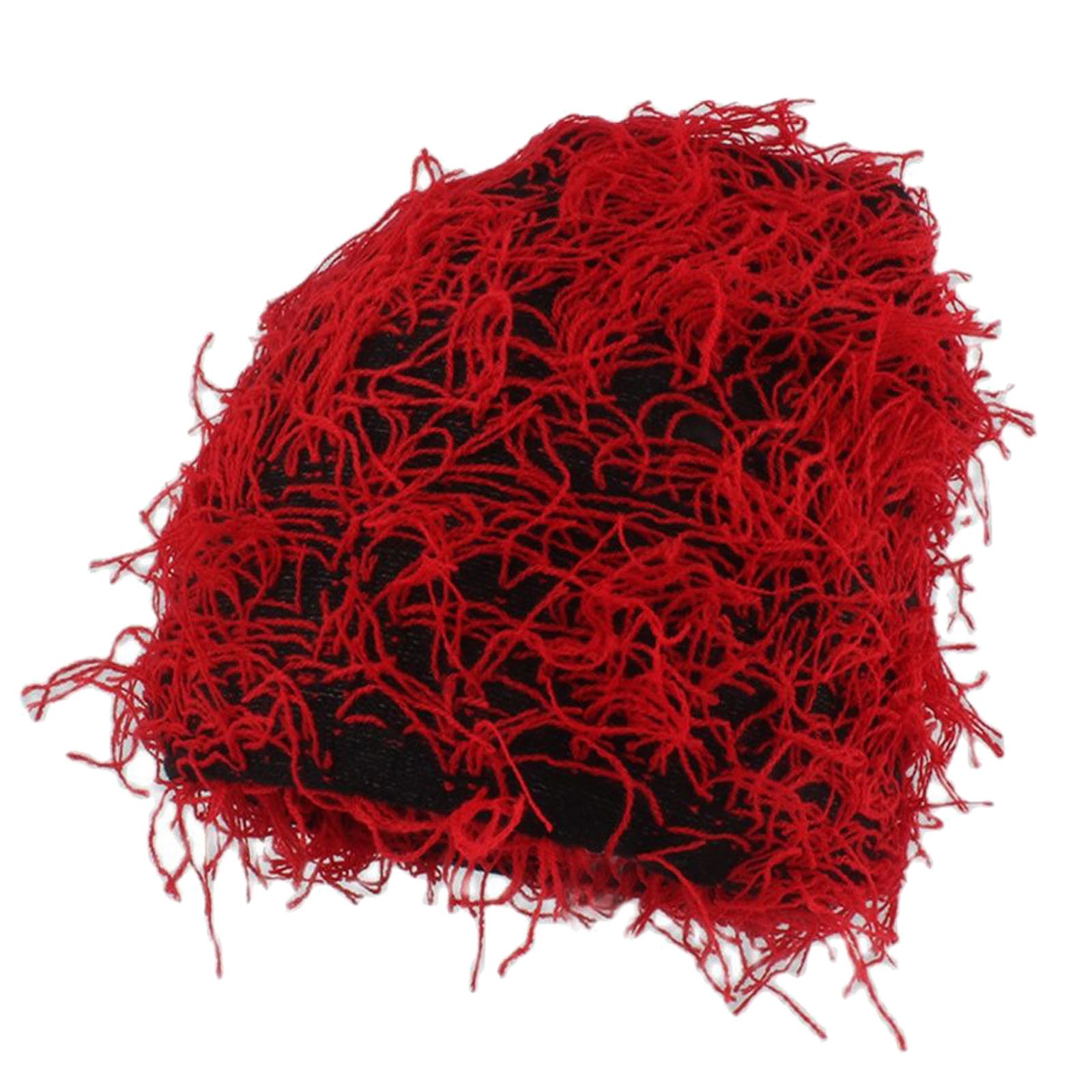 Beanies Hat for Men Outdoor Camouflage Fleece Fuzzy Balaclava Distressed Knitted Full Face Ski Mask