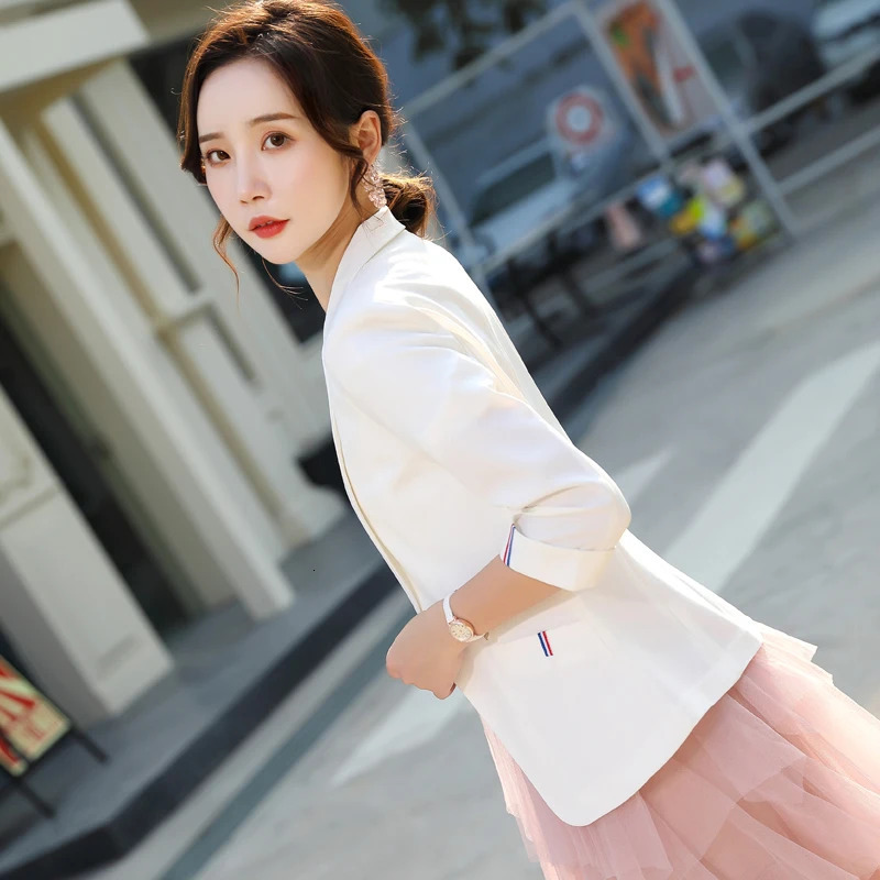 AIyssa Womens Professional Mid Sleeve Set Jacket Elegant and Professional Fashion Spring/Summer 241111