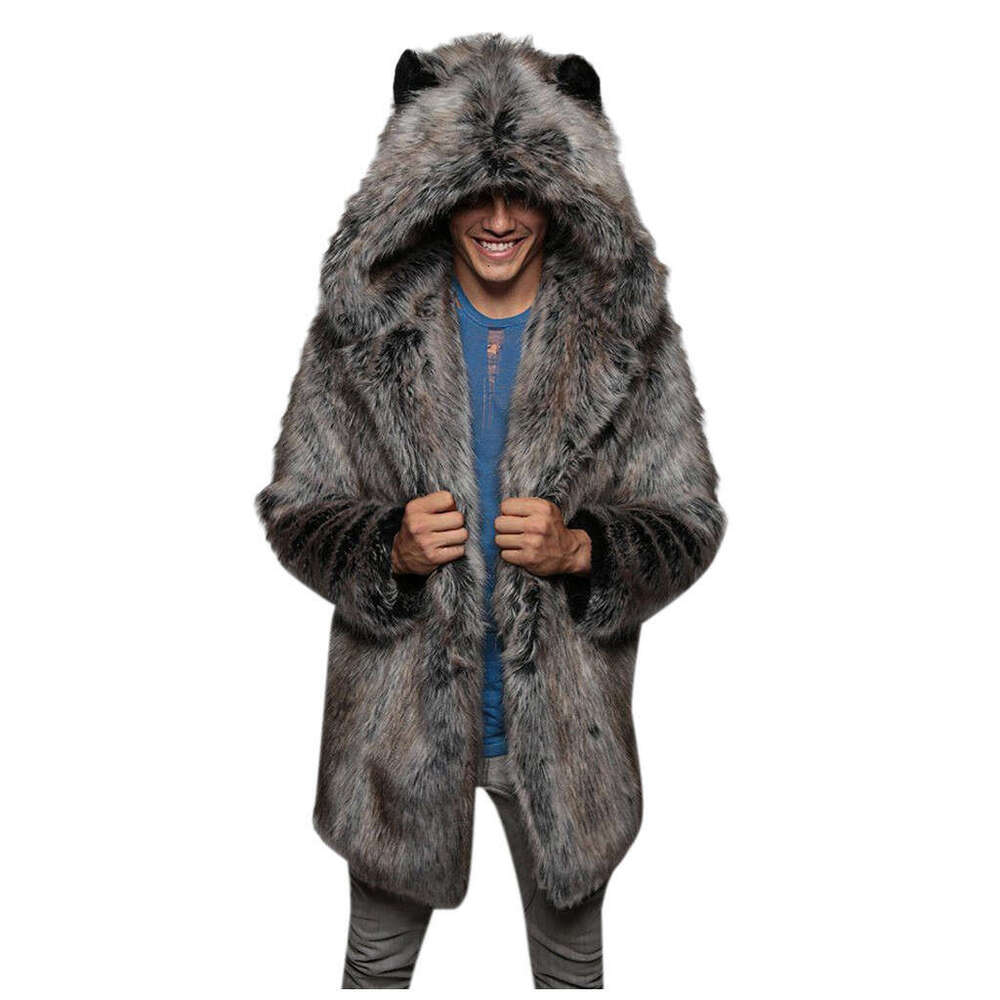 shanshi fur coat women New autumn and winter faux warm mink coat for men mid to long length coat fur jacket
