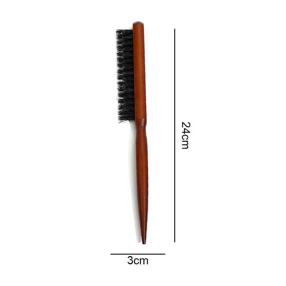 Solid wood hair three row hair comb fluffy pig mane styling comb hair clip tail comb three row hair comb W241112
