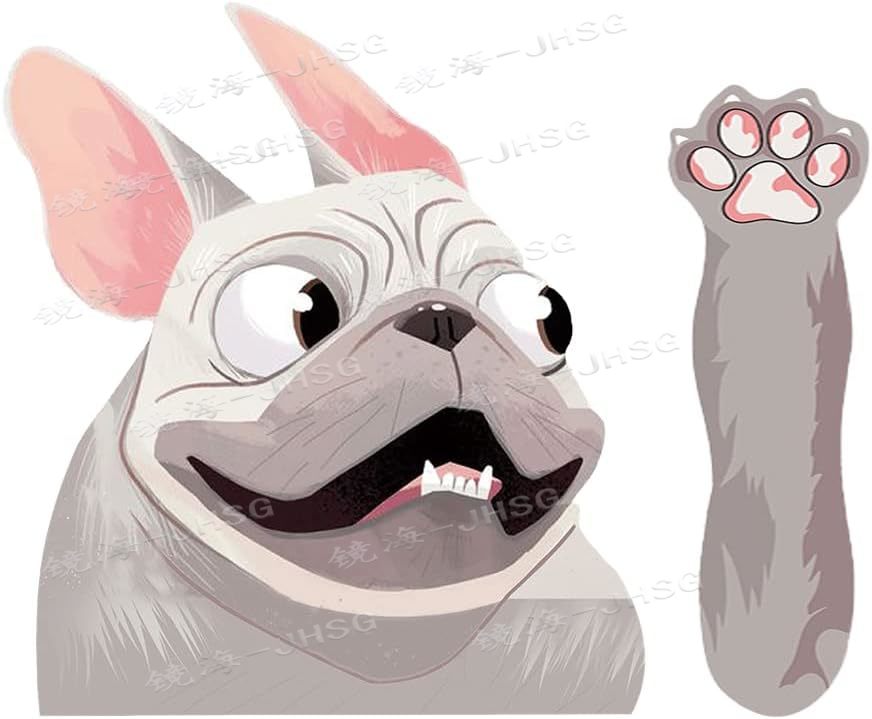 Interesting Dog Wave Arm Cute Animal Rear Window Windshield Wiper Sticker