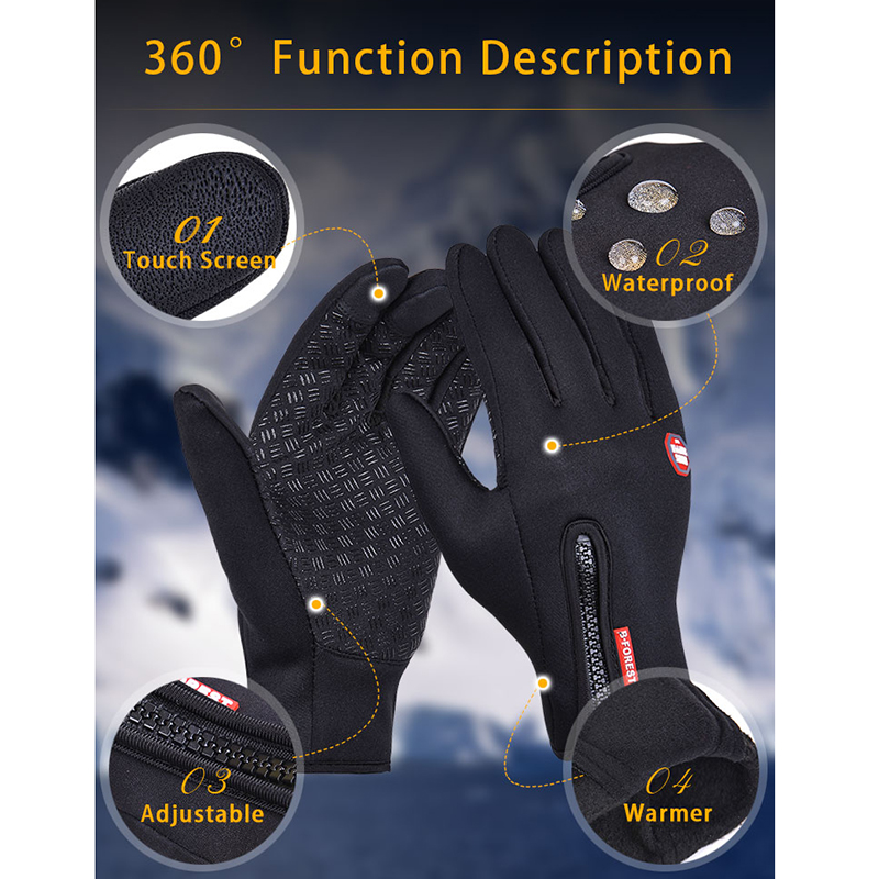Motorcycle Touchscreen Riding Gloves Non-Slip Men Women Winter Outdoor Sports Full Finger Warm Thermal Gloves for Cycling Skiing 05da5