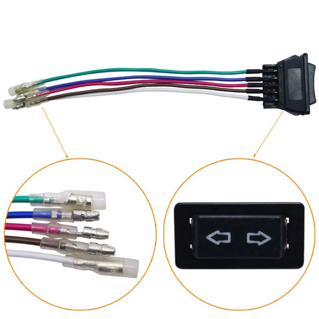 12V 24V Black Car Switch With Plastic Lamp Electronic Components Universal For Cars Power Window Lift Control Swit