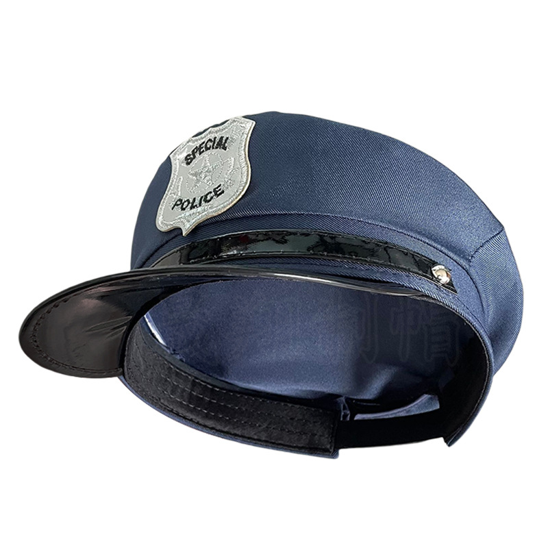 Children's Police Cap Flat Top children's Hat Toy Cos role-playing Children Play House Props Uniform Cap Free Shipping 7a889