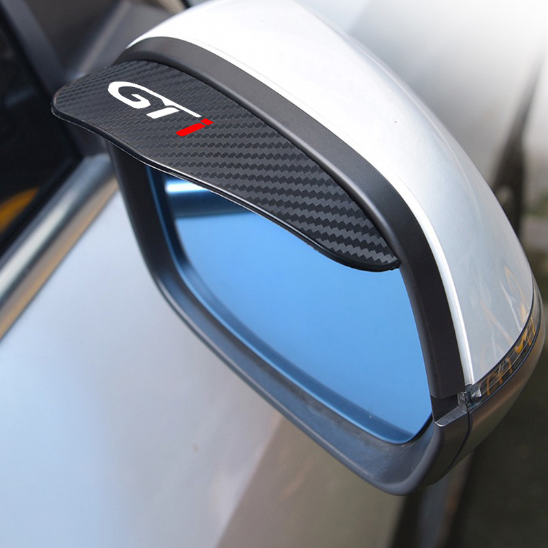 2pcs Car Rearview Mirror Rain Shield Eyebrow Cover Sticker for Peugeot GT GTI GTLINE 308 3008 106 108 306 206