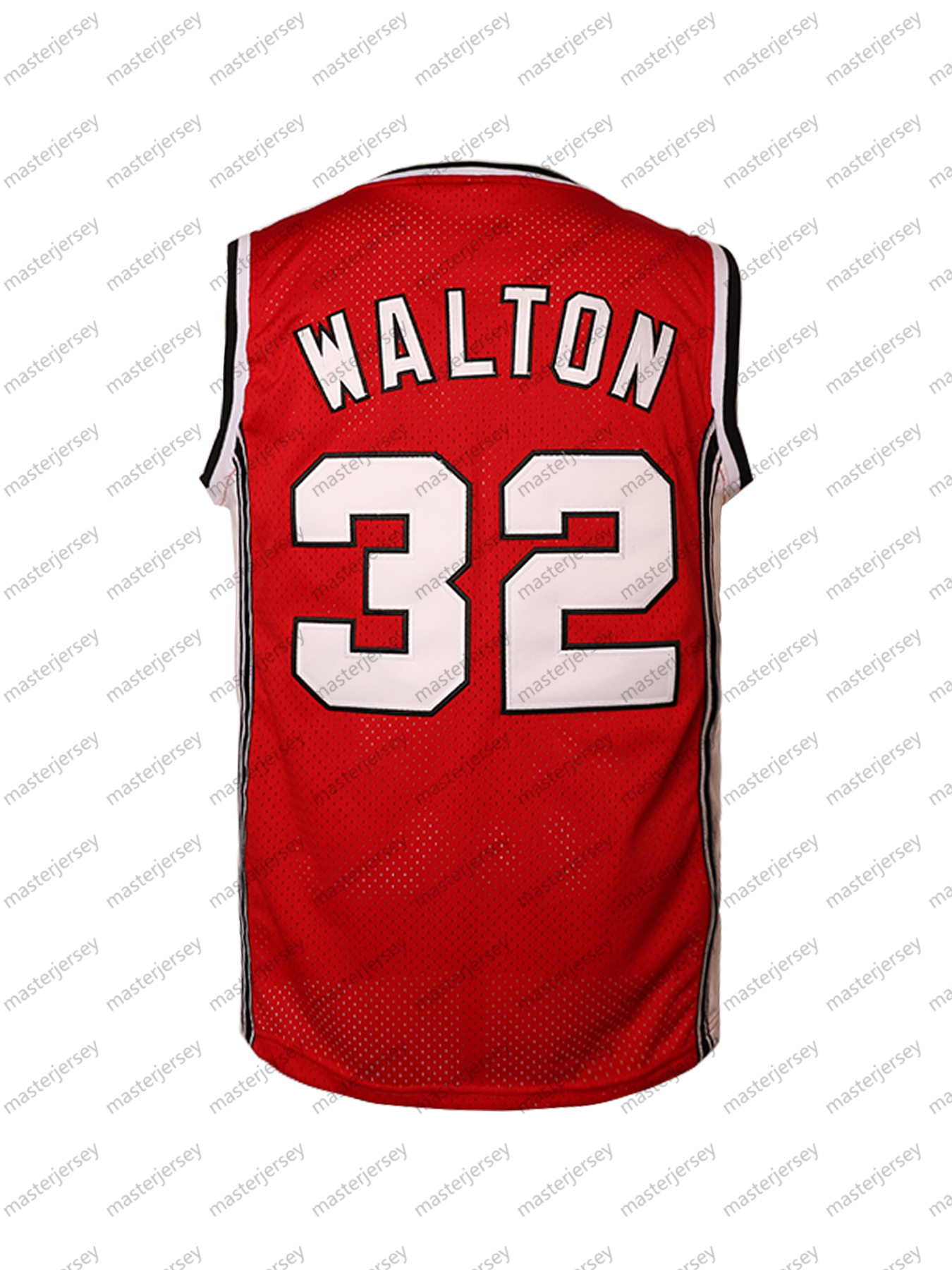 #32 WALTON Men's Basketball Jersey Sweatshirt - Embroidered Movie Mesh Letters & Numbers, Crew Neck Sleeveless Training Vest, Loose Fit Athletic 
