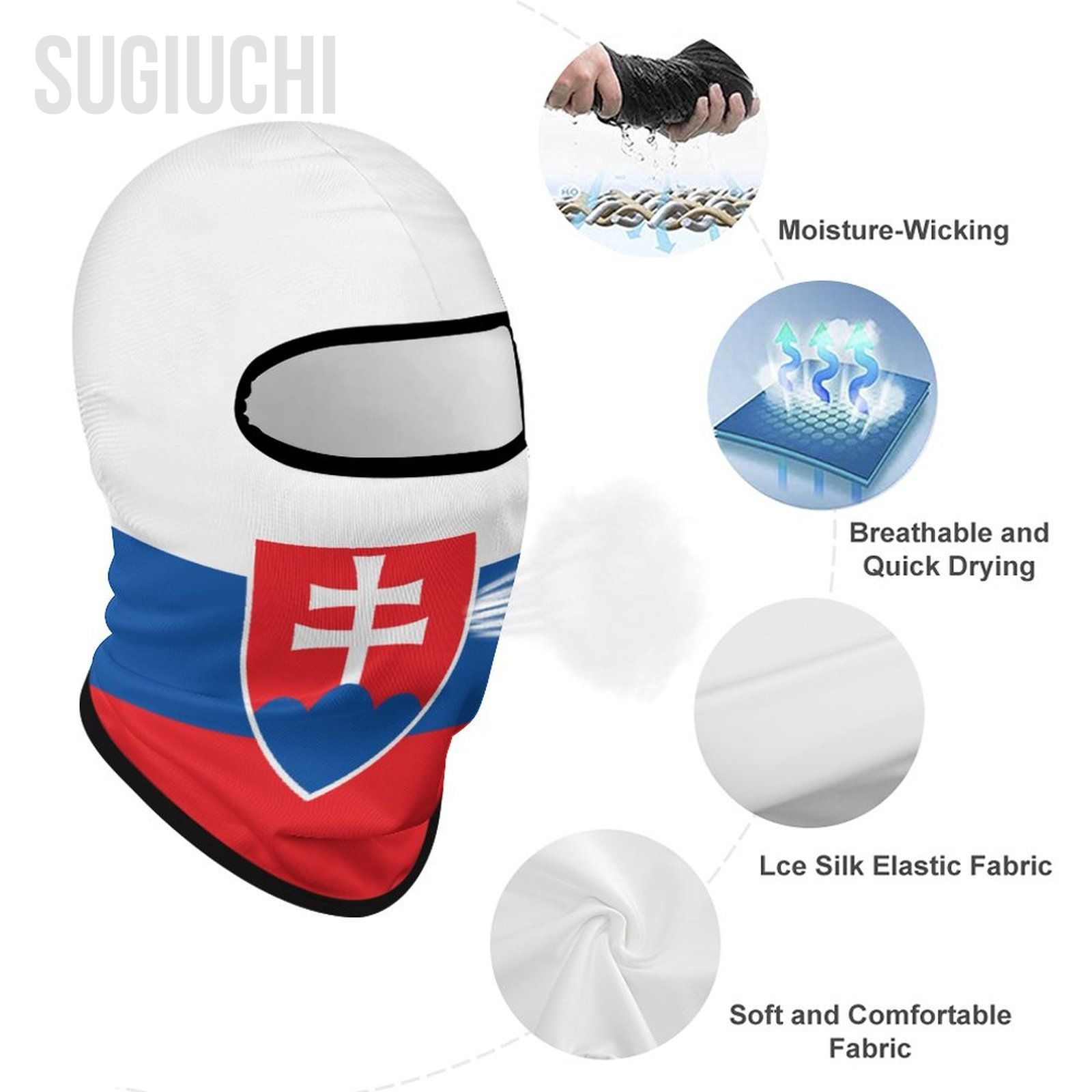 Slovakia Flag Outdoor Cool Sunscreen Motorcycle Face Moto Biker Wind Cap Mask Stopper Windproof Bicycle Cycling Headgear
