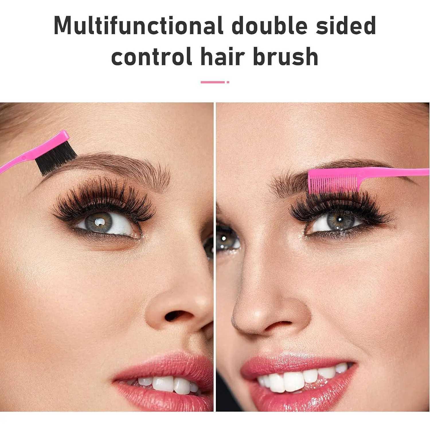 3Pcs Smooth Back Hair Brush Set Teasing Hair Brush Three Times Teasing Comb Mouse Tail Comb Edge Brushing Hair Tail Tool Weaving Tool Ring W241112