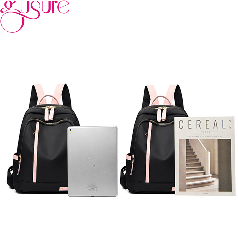 Gusure High Quality Oxford Women Backpack Casual School Shoulder Bags Waterproof Female Sports Knapsack Teenage Girls Travel Bag 2fcc9