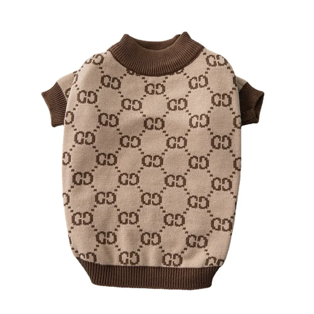 Winter high-end designer pet dog clothes puppy sweater coat coat kitten pug French bulldog Chihuahua Schnauzer Pomeranian pet products wholesale fe4