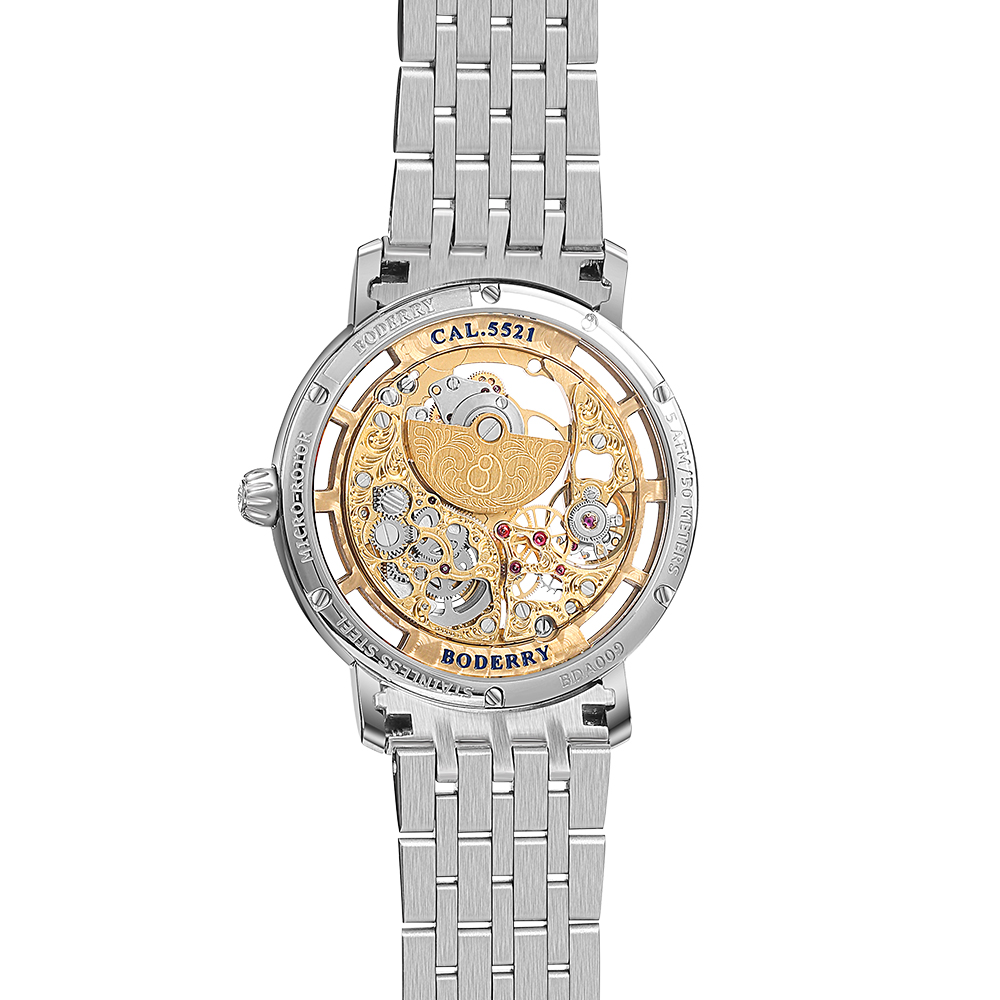 Boderry Watches Automatic Mechanical ELITE II Waterproof Sapphire Crystal Glass Wristwatches HANGZHOU CAL.5521 Movement For Men 62556