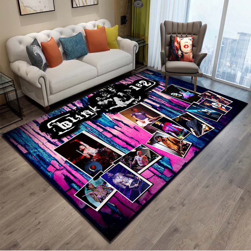 15 Sizes Music Blink-182 Brand Carpet for Living Room Bedroom Sofa Table Non-slip Mat Photography Props Birthday Gift Alfombra